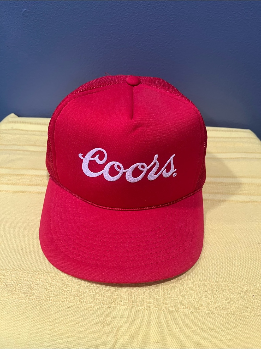 🍺 1980s Coors Beer Trucker Hat - Red Designer ProDes